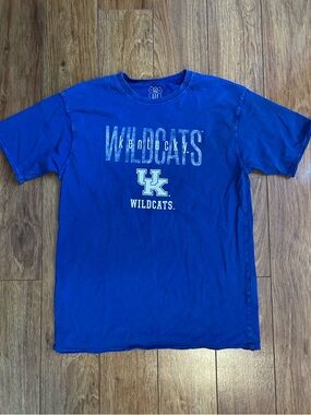 Unisex Organic Cotton University of Kentucky Wildcats Blue Tee Size L 14/16